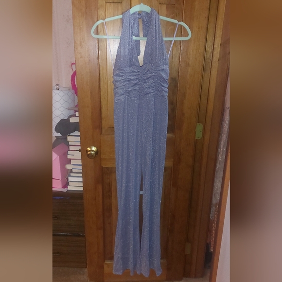 UO Silence + Noise Aston Sparkly Halter Jumpsuit - Picture 6 of 13